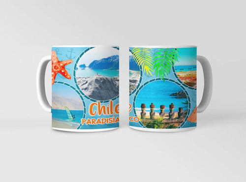 Taza Chile Inolvidable - Escenas Paradisíacas Blanco