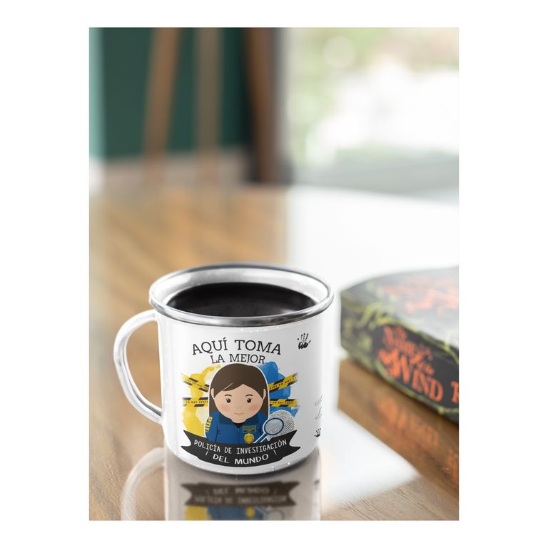 Taza Enlozada Policía de Investigación - Honor y Deber