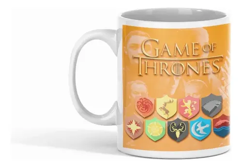 Taza Juego De Tronos - Tronos Con Rob Stark Blanco