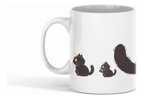Taza Gatos Traviesos Diseño Para Amantes De Los Gatos Blanco