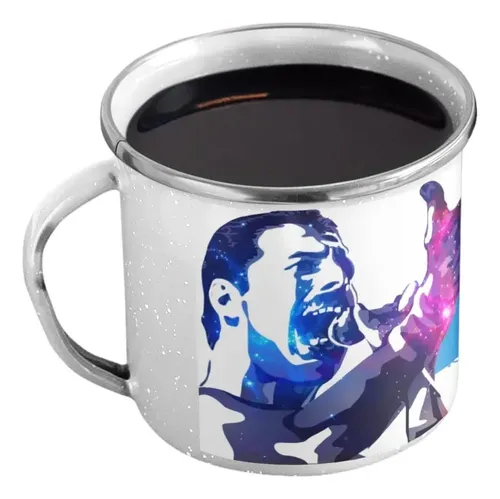 Taza Enlozada Freddy Mercury - Espíritu De Queen Blanco Espíritu De Queen