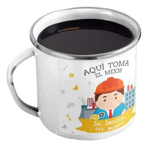 Taza Enlozada Procesos, Proyectos Y Café - Ing. Industrial Blanco