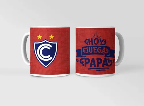 Taza Club Cienciano Papá - Futbol Peruano Blanco