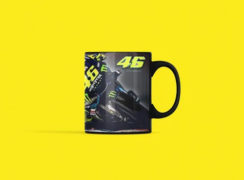 Taza Magica Valentino Rossi 46 - Moto Gp Negro Vr 46