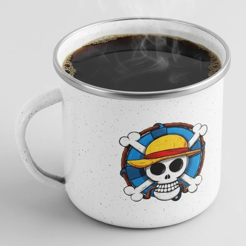 Taza Enlozada Únete A La Tripulación De One Piece Blanco