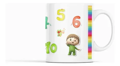 Taza Tazon Números Para Aprender A Contar - 1 Al 10 Blanco