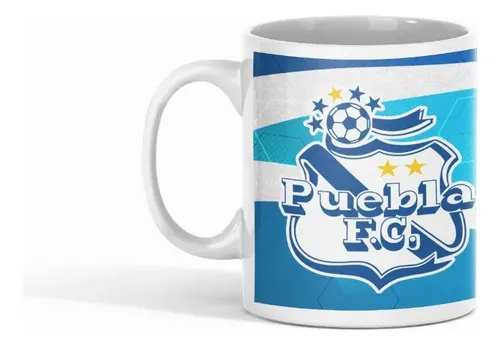 Taza Puebla Fc Franja Inspira - Futbol Mexicano Blanco