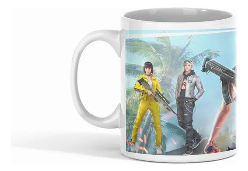 Taza Free Fire - Sobrevivientes Y Estrategias Blanco