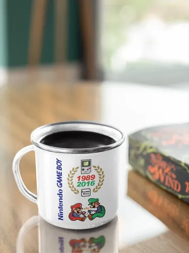 Taza Enlozada Nintendo Game Boy - Retro Gaming Blanco Videojuegos