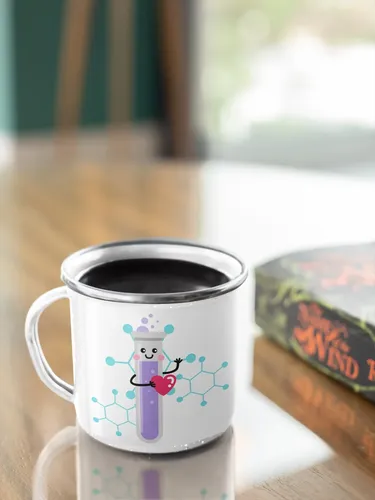 Taza Enlozada Enlaces Fuertes - Amor Y Ciencia Blanco Regalo Amor Y Química