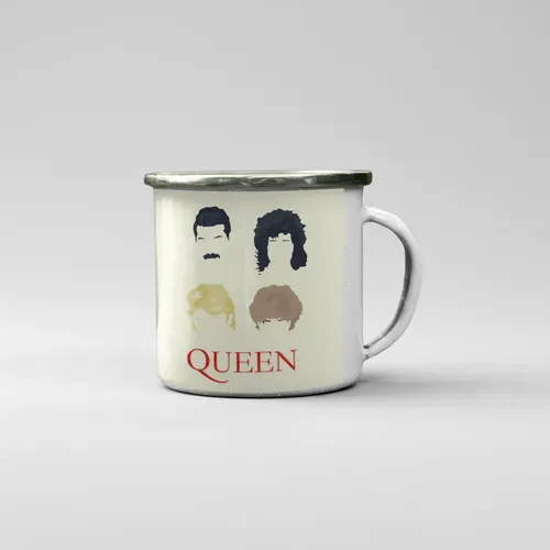Taza Enlozada Queen - Leyendas Del Rock Blanco
