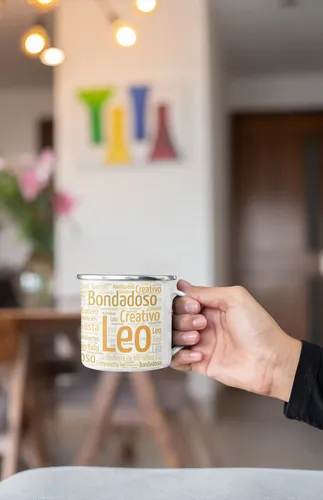 Taza Enlozada Leo - Realeza Y Esplendor Blanco Signos Zodiaco