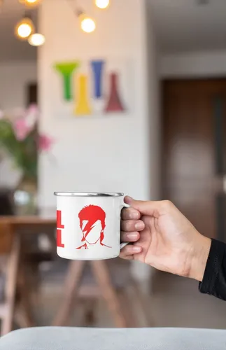Taza Enlozada Rebel Rebel - Espíritu De Bowie Blanco David Bowie