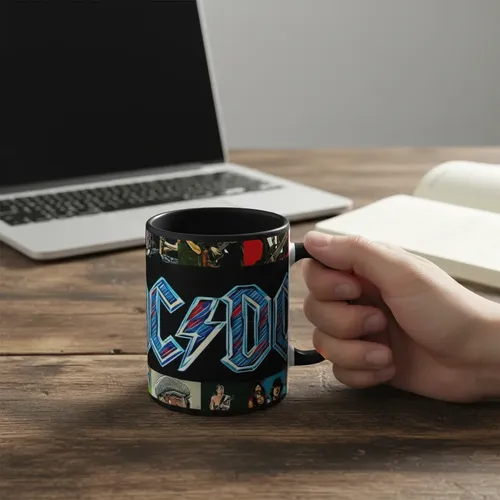 Taza Magica Ac Dc Bandas De Rock Negro Ac Dc