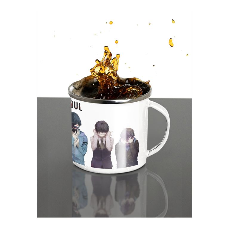 Taza Enlozada Misterio de la Máscara Tokyo Ghoul