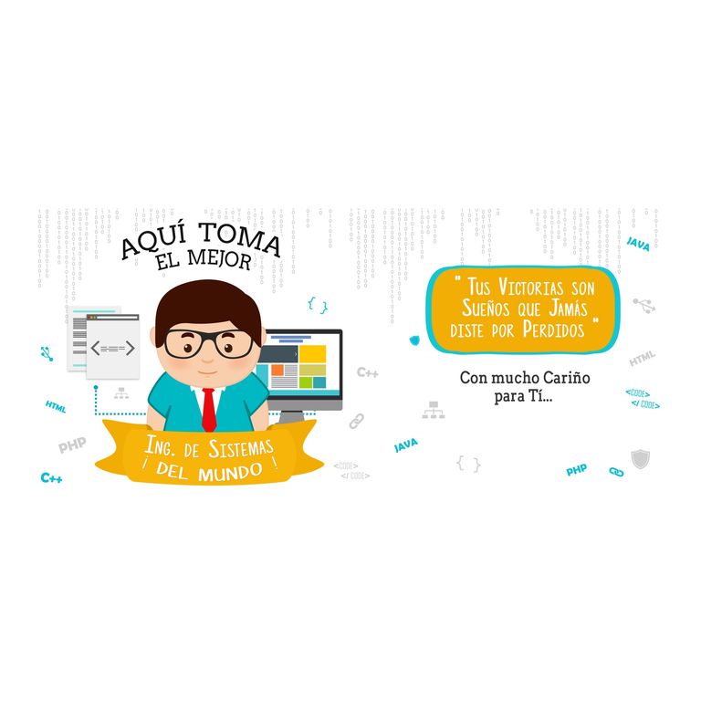 Taza Enlozada Ing. de Sistemas - Codificando el Futuro H