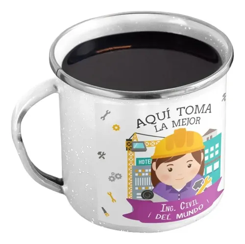 Taza Enlozada Estructuras Y Espresso - Ingeniero Civil