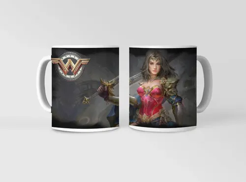 Taza Wonder Woman La Mujer Maravilla Blanco