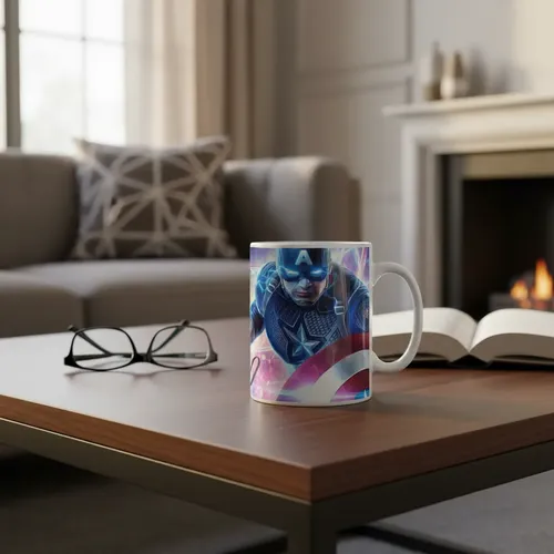 Taza Capitán América - Símbolo De Libertad Revelado Blanco