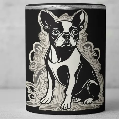 Taza Mágica Mascota Boston Terrier Amistad Y Vivacidad Negro Mascota