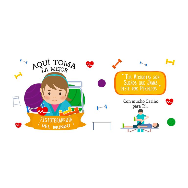 Taza Enlozada Fisioterapeuta - Movimiento y Motivación M