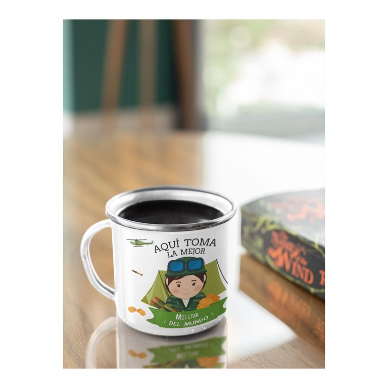 Taza Enlozada Militar - Disciplina y Determinación M