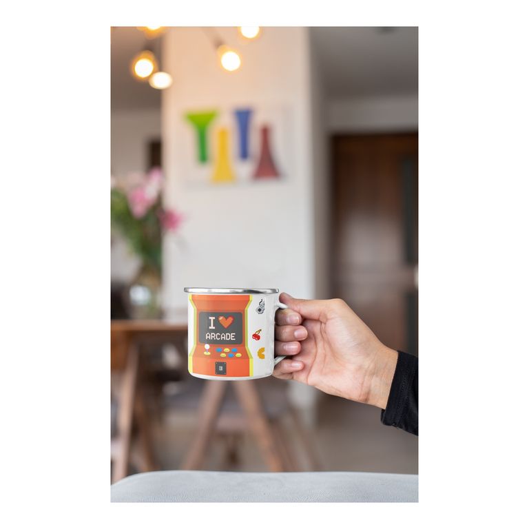 Taza Enlozada Arcade - Joysticks y Juegos