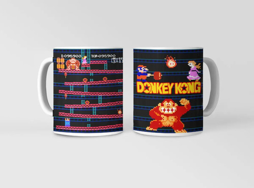 Taza Donkey Kong - Rescate En Las Alturas Blanco