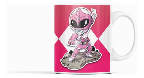 Taza Power Ranger Kimberly - Para Fans Del Ranger Rosado Blanco