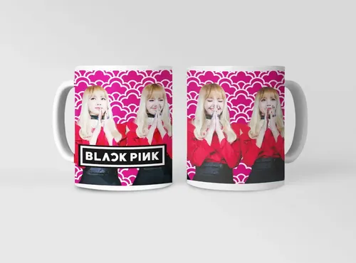Taza Black Pink Perfecto Para Tu Café Diario Blanco