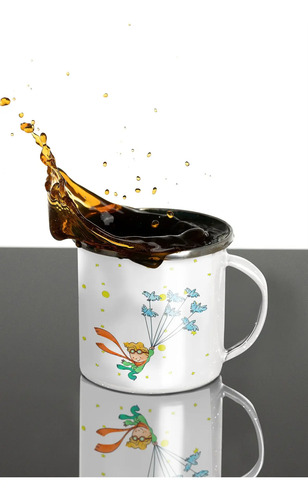 Taza Enlozada El Principito - Aventuras Celestiales Blanco Aventuras Celestiales