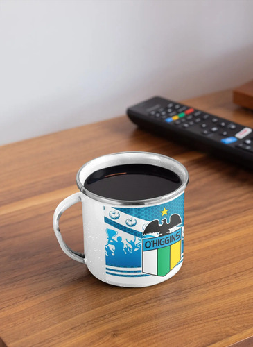 Taza Lechero Enlozado Club Deportivo O'higgins Fútbol Chile Blanco Regalo Club