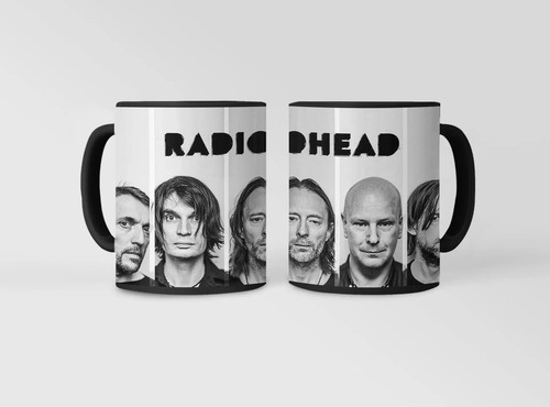 Taza Magica Radiohead Banda De Rock Negro Radiohead