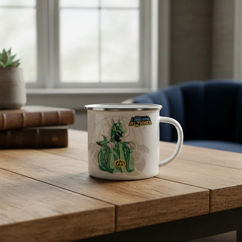 Taza Enlozada Shiryu De Dragón - Sabiduría Del Guerrero Blanco