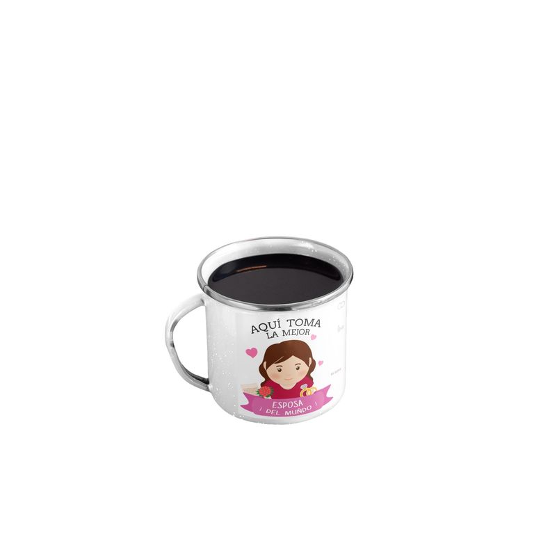 Taza Enlozada Esposa - Amor en Cada Sorbo