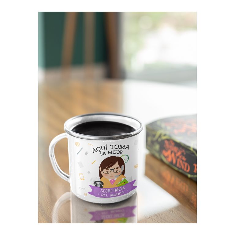 Taza Enlozada Secretario - Ordenando el Día con Café M