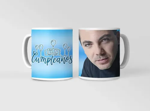 Taza Cristian Castro Cumpleaños Con Pasión Romántica Blanco