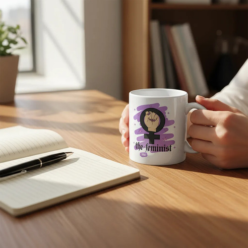 Taza Feminista 8m Lucha Feminista 350 Ml Lila