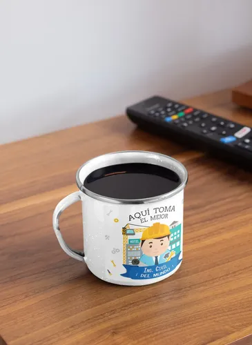 Taza Enlozada Estructuras Y Espresso - Ingeniero Civil