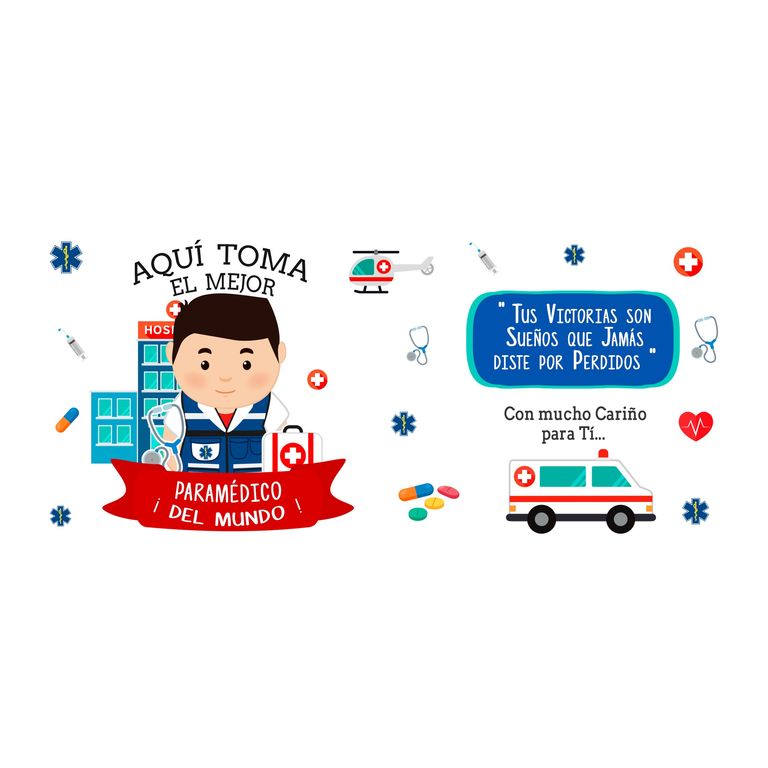 Taza Enlozada Café en Emergencias - Vida de Paramédico H