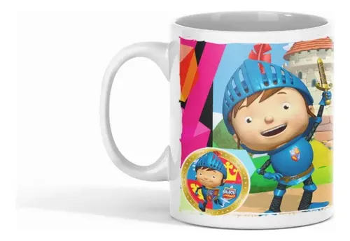 Taza Mike El Caballero - Aventuras Medievales Blanco