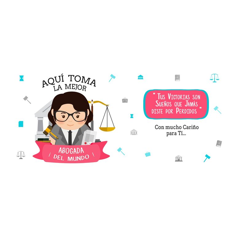 Taza Enlozada Justicia y Java - Abogada