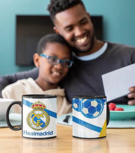 Taza Magica Club Real Madrid Futbol Español Merengues Negro Real Madrid F