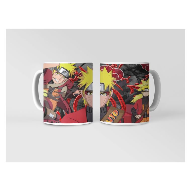 Taza Aventuras de Naruto Reveladas con Café