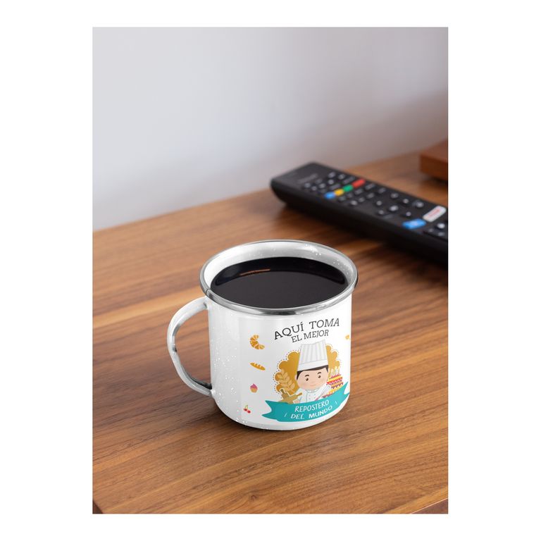 Taza Enlozada Creatividad y Café - Día de Repostero