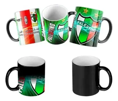 Taza Mágica Club Deportivo Palestino - Futbol Chileno Negro Club Deportivo