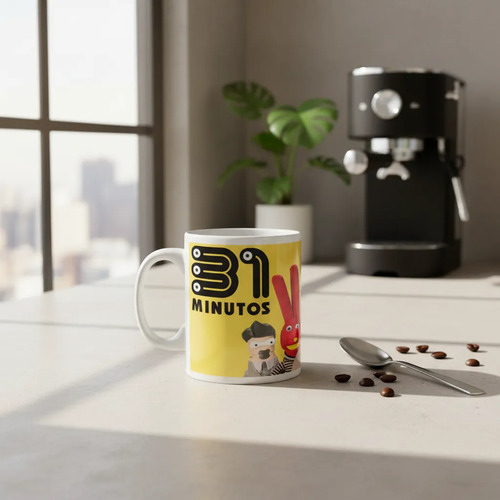 Taza Exclusiva De 31 Minutos Regalo Para Fans Blanco