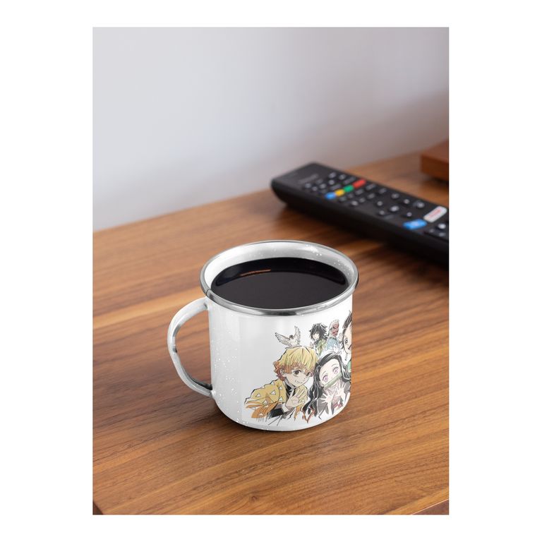 Taza Enlozada Espadas y Demonios con Demon Slayer