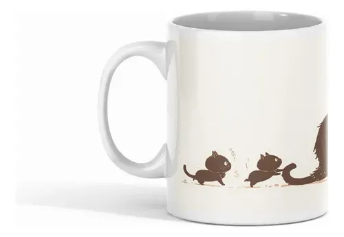 Taza Gatos Amorosos Inspiración En La Amistad Felina Blanco