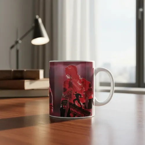 Taza Daredevil - Justicia Que Emerge En Sombra Blanco